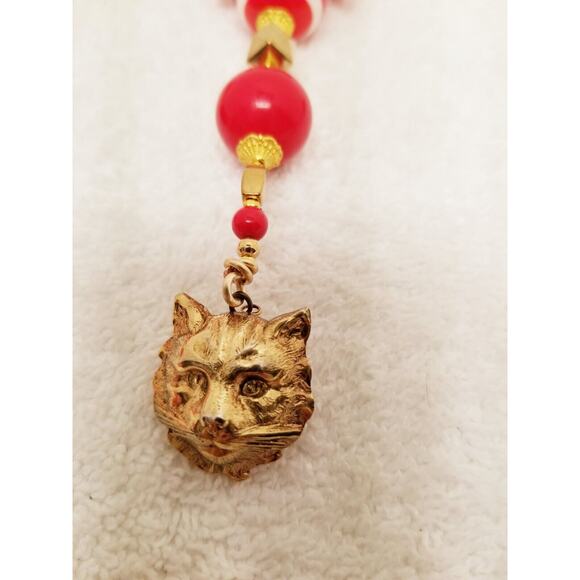 Four red white and gold Christmas icicle ornaments c18 - Picture 5 of 6